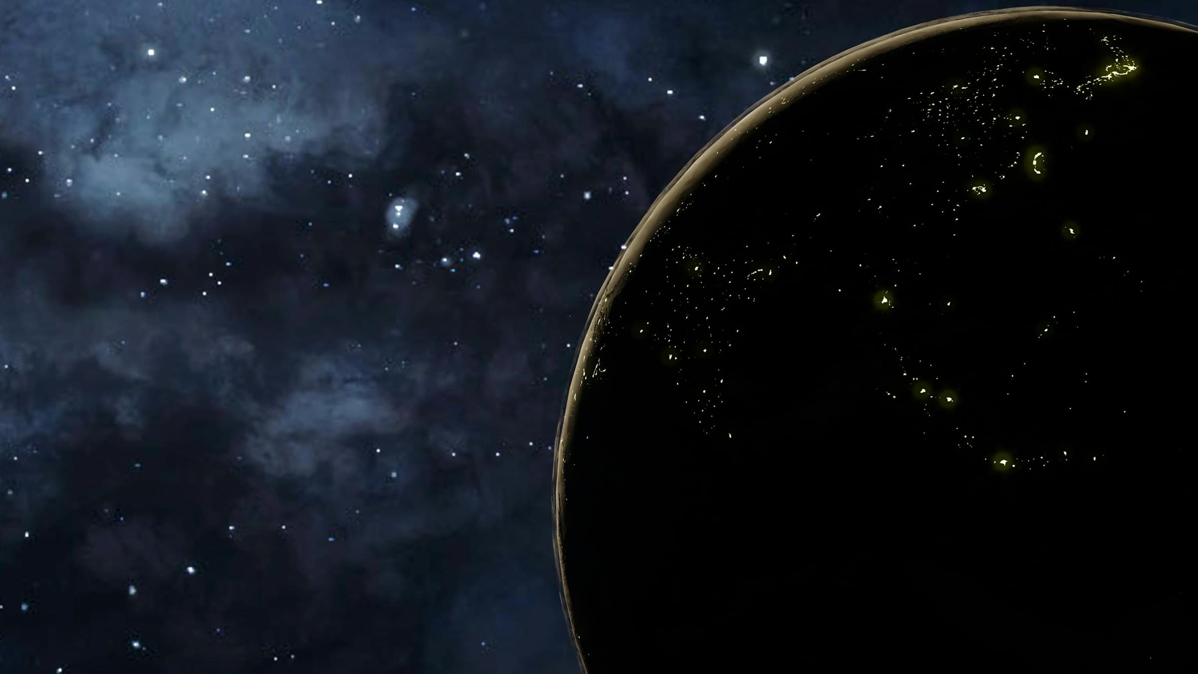 우주를 배경으로 한 지구의 길 교육 이미지